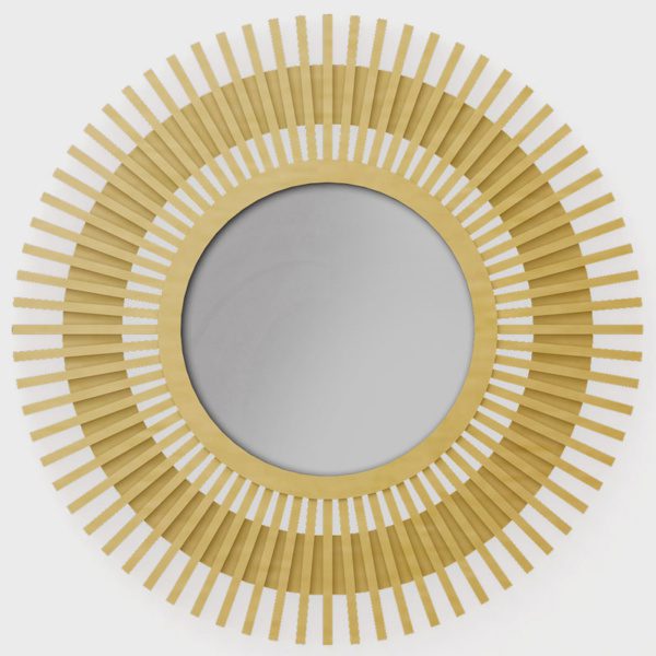 Рамка для настенного зеркала The Sun (латунь, нержавеющая сталь)
