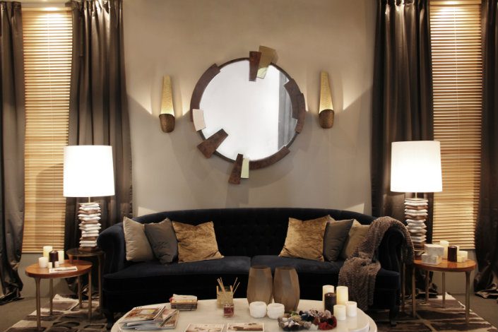 Удивительные настенные зеркала для вашего проекта гостиной