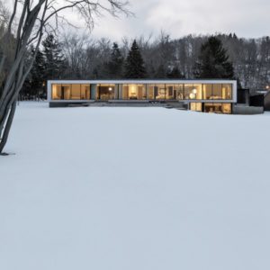 Значимая роль «ЛАТУНИ» в футуристических интерьерах Miesian House от RZLBD и Julia Francisco Design Rises в Торонто