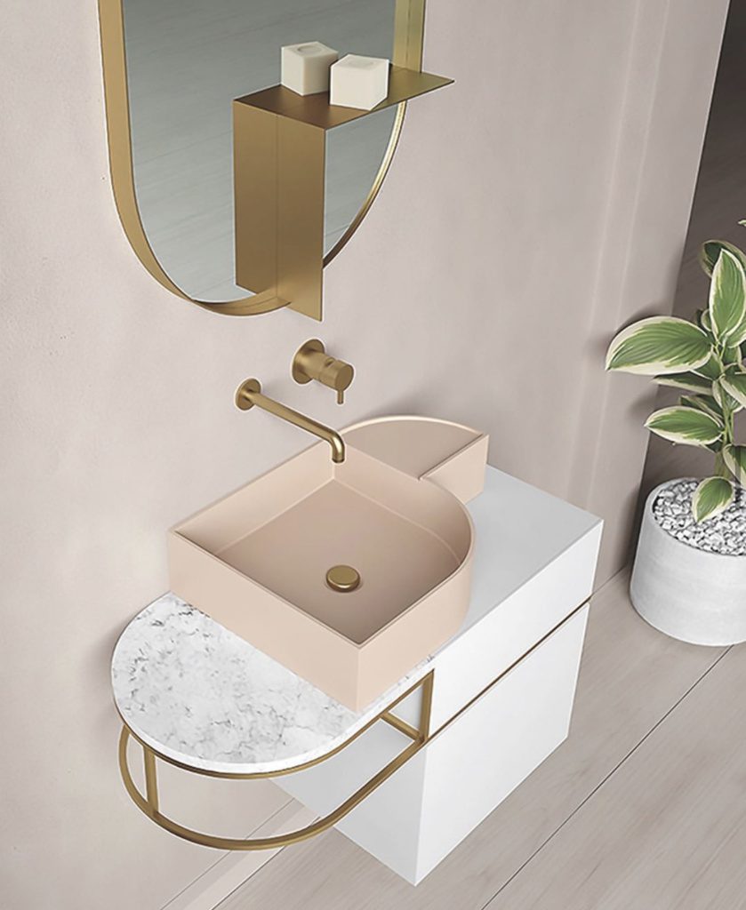 Геометрия встречает модульность в предметах для ванной Bernhardt & Vella