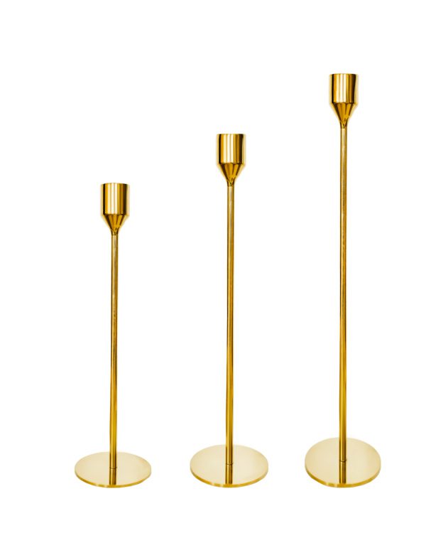 “A TOUCH OF ROMANCE”. BRASS CANDLEHOLDERS