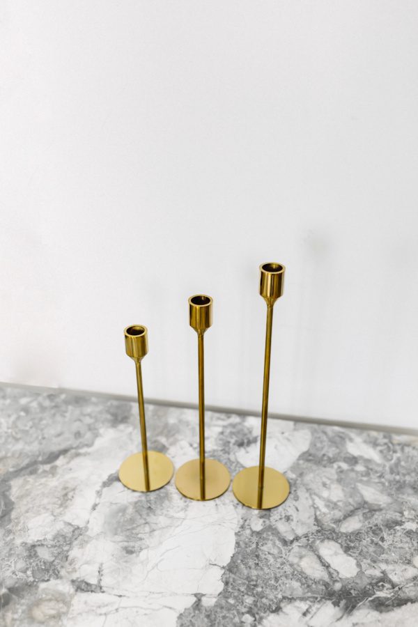 “A TOUCH OF ROMANCE”. BRASS CANDLEHOLDERS