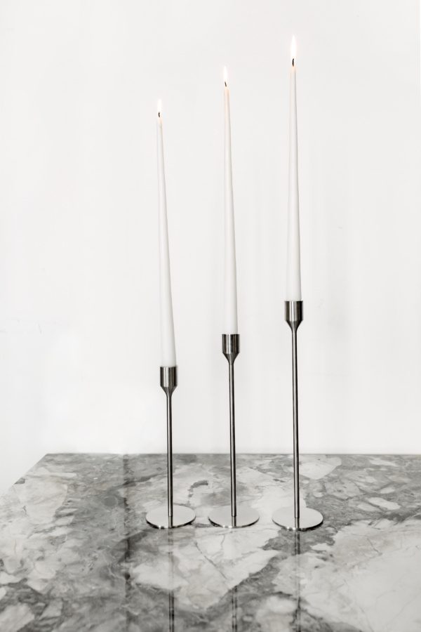 “A TOUCH OF ROMANCE”. STEEL CANDLEHOLDERS